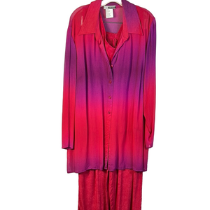 C.M. Shapes 3 Piece Vintage Pantsuit  Size 1X